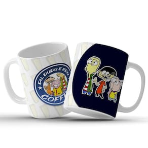 Caneca Du Dudu e Edu Personalizada 325ml em Cerâmica