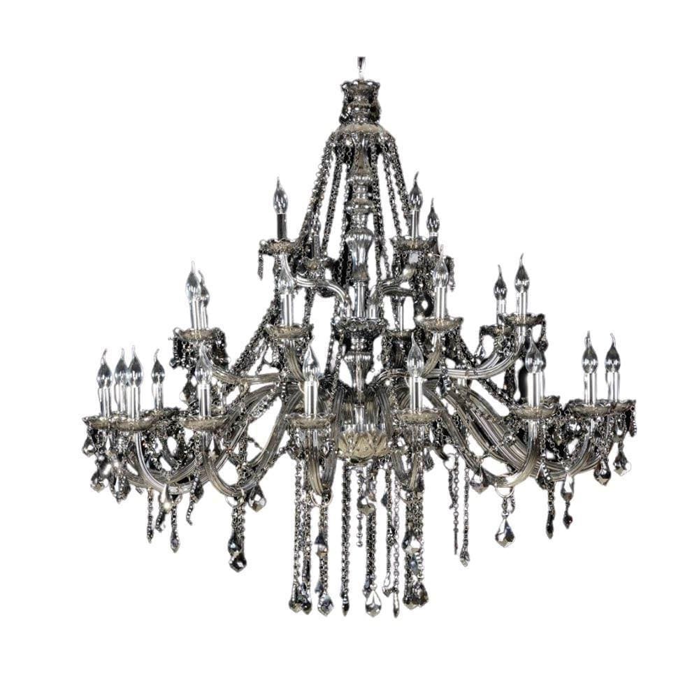 Lustre De Cristal Para 28 Lâmpadas Maria Thereza Fumê