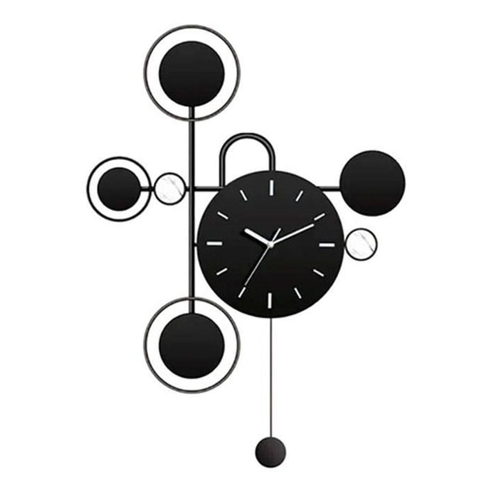 Relógio De Parede 3D Contemporâneo Nórdico Metal 84X55