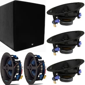 Kit Caixas de Som WaveOne + Subwoofer WSW8 - Preto