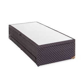 Base Box Baú Solteiro com Colchão Auxiliar 88x188x48cm Detroit Marrom