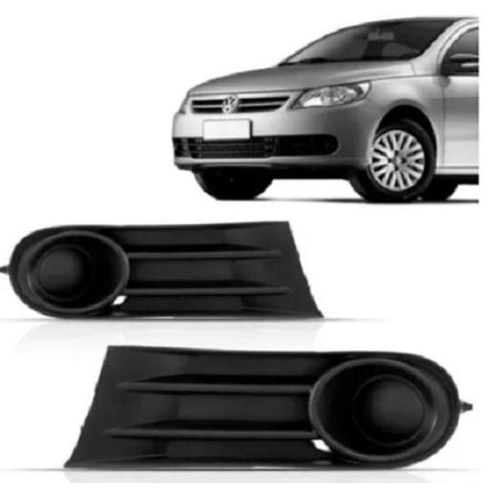 Par Grade Moldura Milha Gol Saveiro Voyage G5 2009/. S/Furo