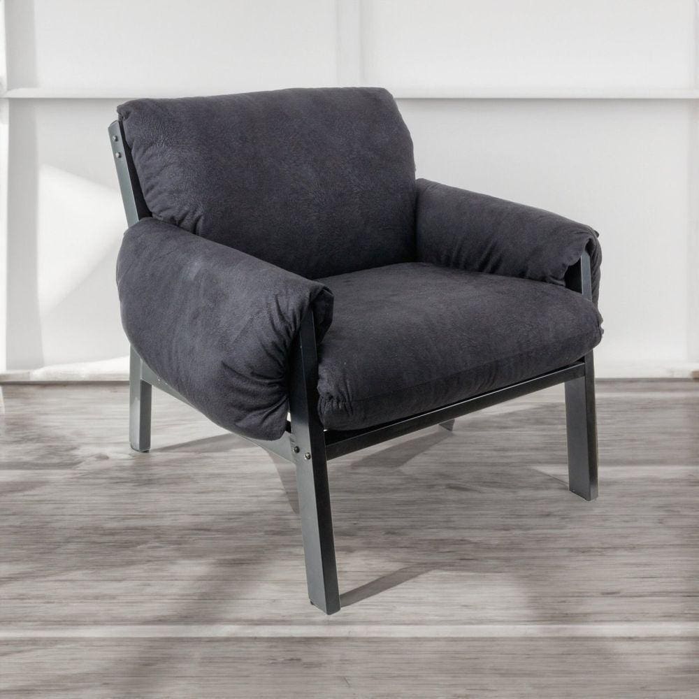 Poltrona Decorativa para Sala de Estar Soft Preto