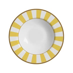 Pratos Fundo Stripe Amarelo Alleanza 25cm - Conjunto 6