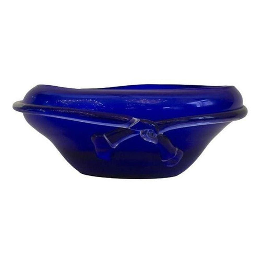 Centro De Mesa Murano Lapidado Azul 37 X 37