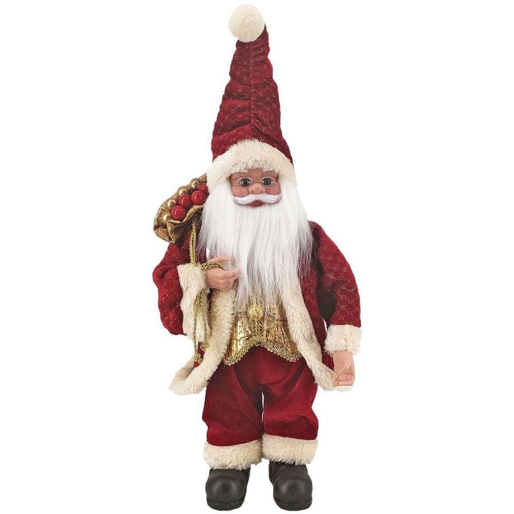 Papai Noel Decorativo Musical à Corda Natal 40cm