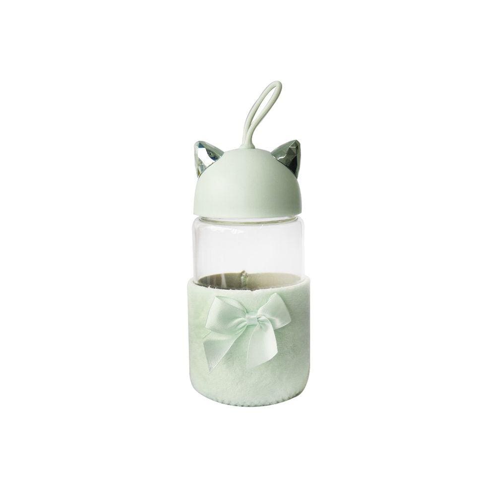 Garrafa Vidro Totoro Bottle Capa De Veludo Com Tampa e Alça