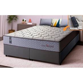 Conjunto Cama Box Magnético Casal Soft Relax Bege 138x188x63