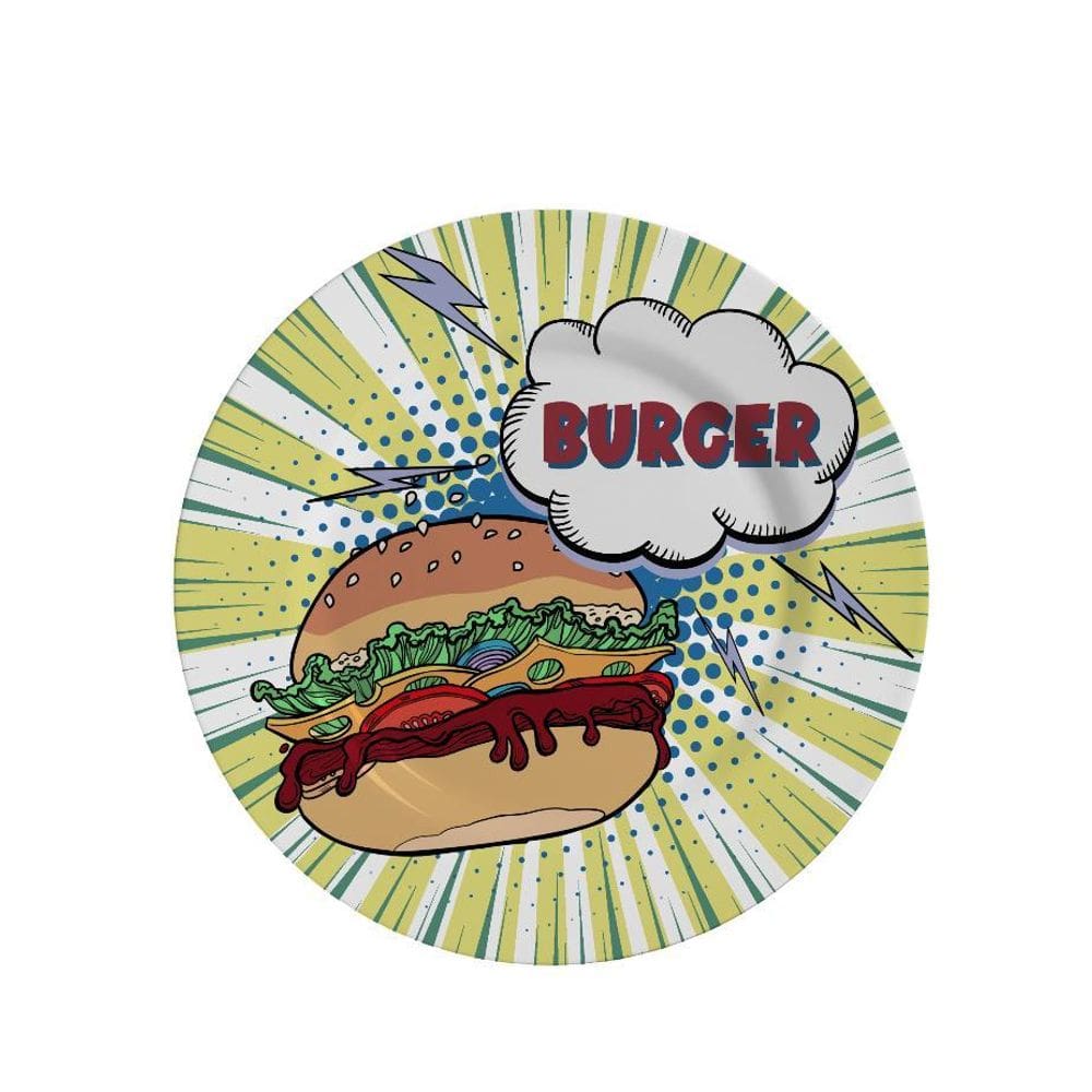 Prato De Sobremesa Burger Collection Cerâmica Alleanza