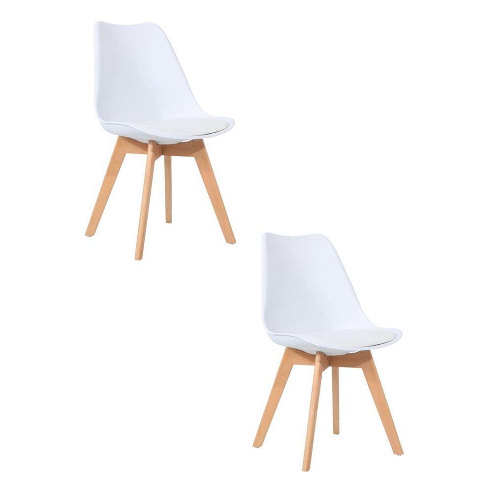 Kit 2 Cadeiras para Sala de Jantar Siena Branco