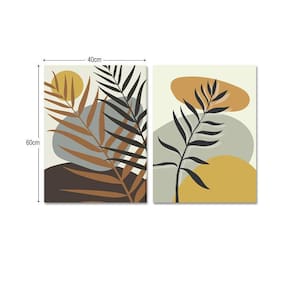 Kit 2 Quadros Telas Decorativas Minimalista Botânico 60X40Cm
