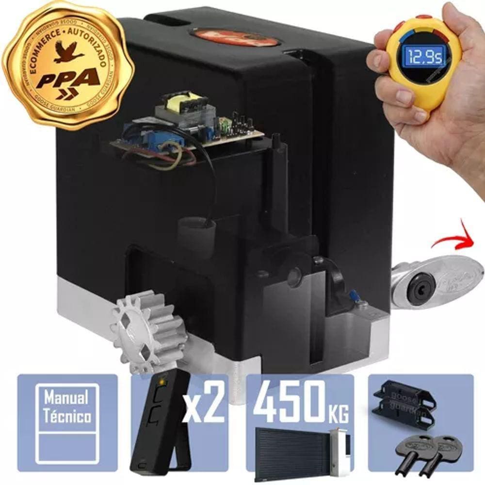 Kit 1 Motor Ppa Dz Hub 2 Control Portão Eletrônico 450kg