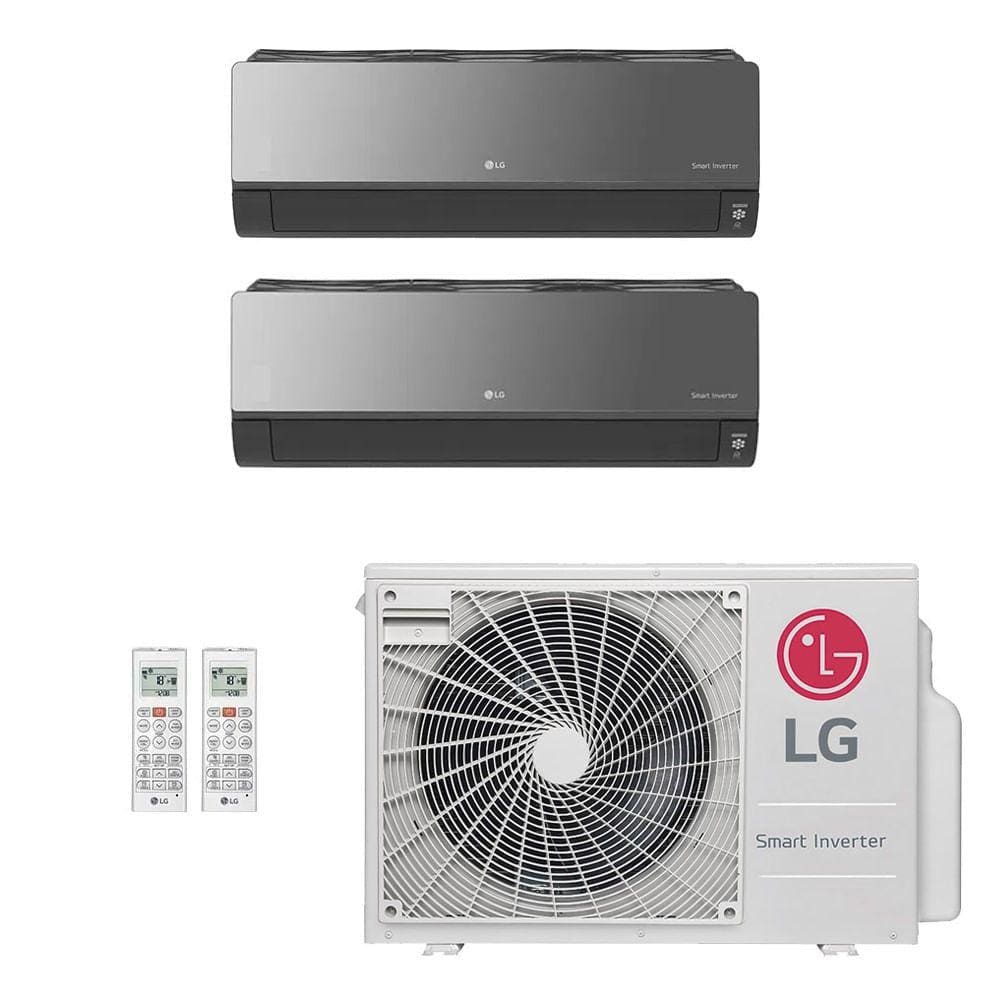 Ar-Condicionado Multi Split Inverter LG 18.000 (1x Evap HW Artcool 9.000 + 1x Evap HW Artcool 12.000) Quente/Frio 220V - 220V