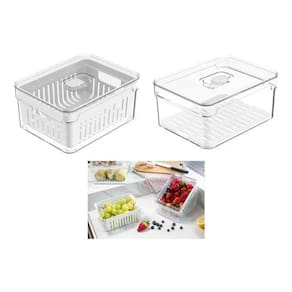 Kit 2 Organizadores De Geladeira Cesto Organizador 2,2L Ou