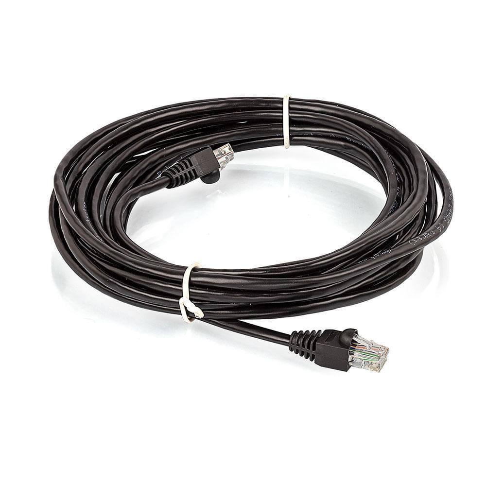 Cabo De Rede Blindado Cat5E Montado Preto - 30 Metros
