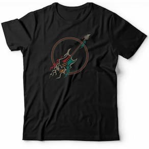 Camiseta algodão rock - guitar fire