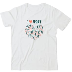 Camiseta algodão esportes - I love sport