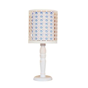 Abajur Cúpula com Recorte Tom Luz Iluminação Azul/Branco
