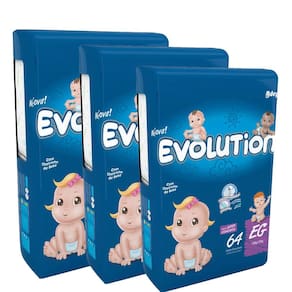 Kit 3 Fraldas Descartável Evolution Econômico Hiper EG - 192 Tiras