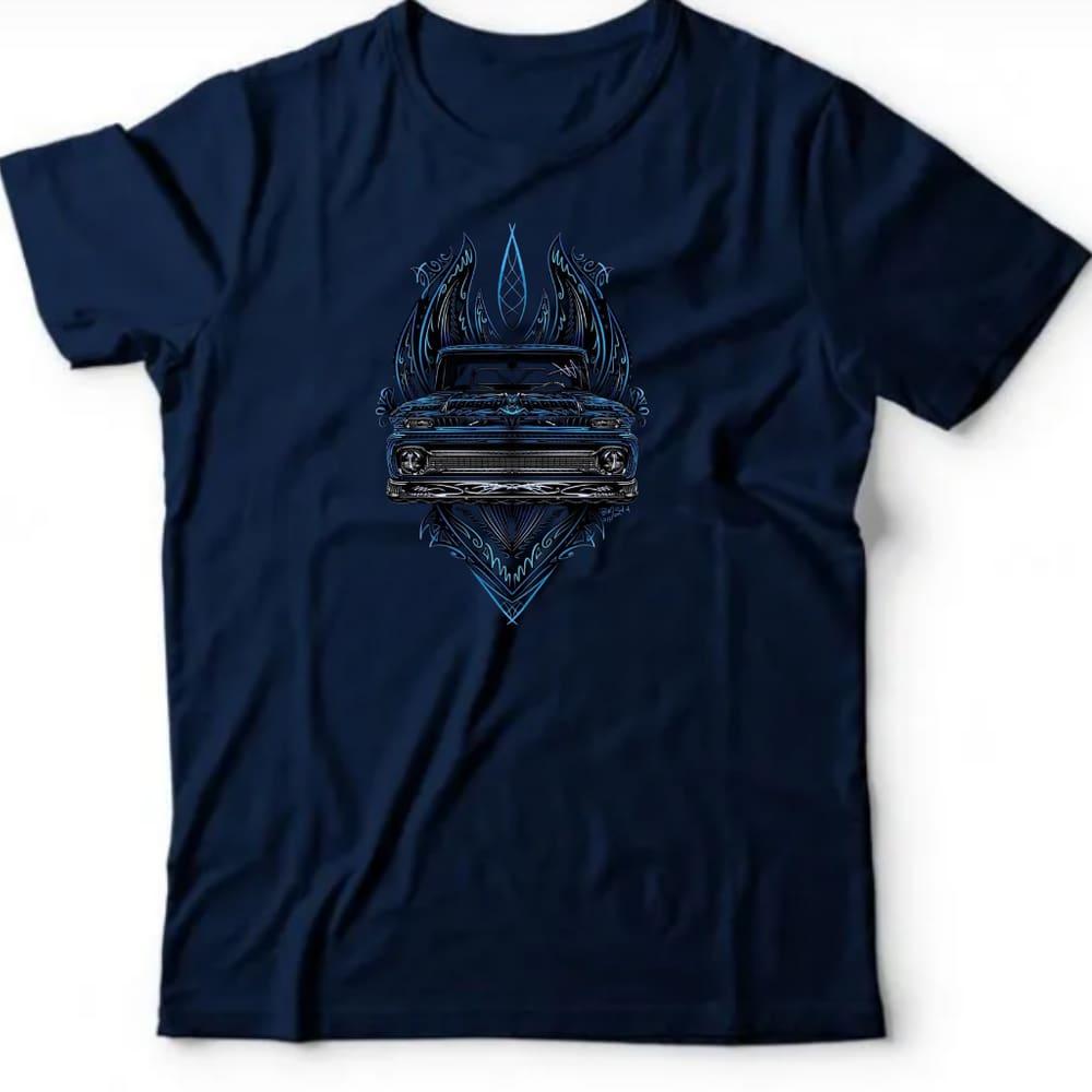 Camiseta algodão carros - Vintage blue