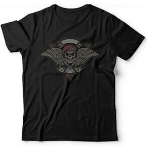 Camiseta algodão skull- wings