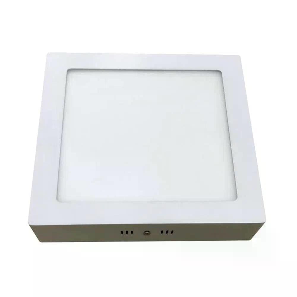 Painel Sobrepor Home Led Quadrado 12W 3K Bivolt Bronzearte