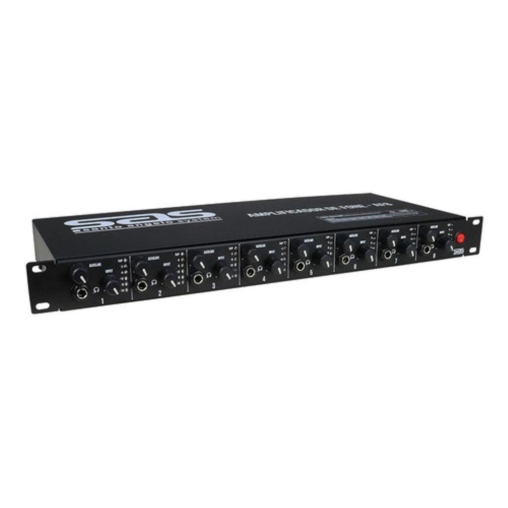 Amplificador De Fone 8 Canais Af8 Preto Santo Angelo