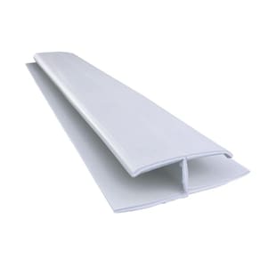 Emenda Rígida PVC Perfil H 8mmx4,5cmx3m Bariri - caixa com 5 Peças - Branco