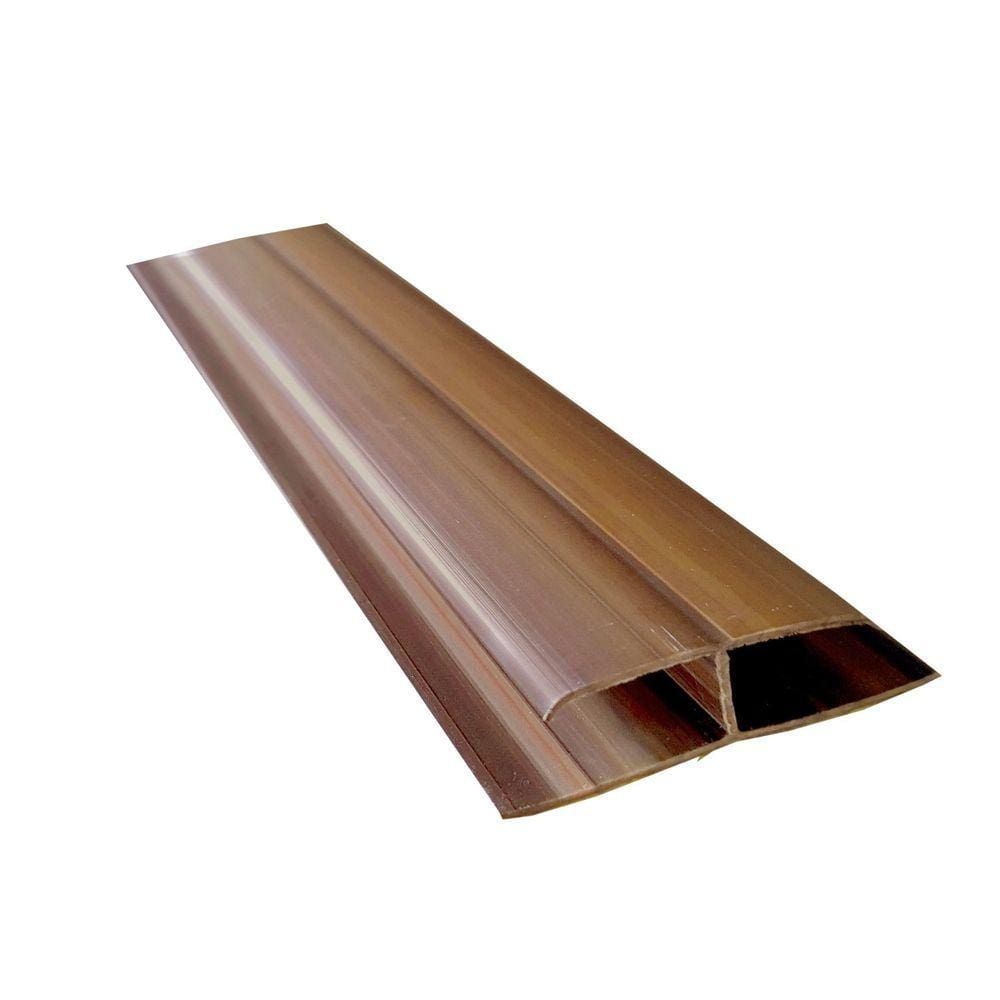 Emenda Rígida PVC Perfil H 8mmx4,5cmx3m Bariri - caixa com 5 Unidade - Imbuia