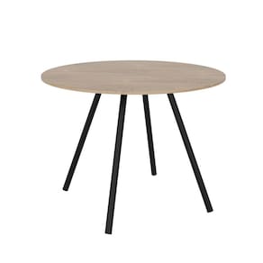 Mesa Redonda 90cm Pé Palito Débora Preto Fosco/Elmo