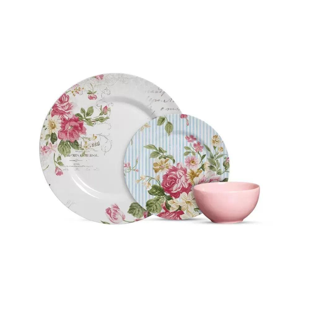 Kit Pratos Alleanza Cerâmica 12 Peças