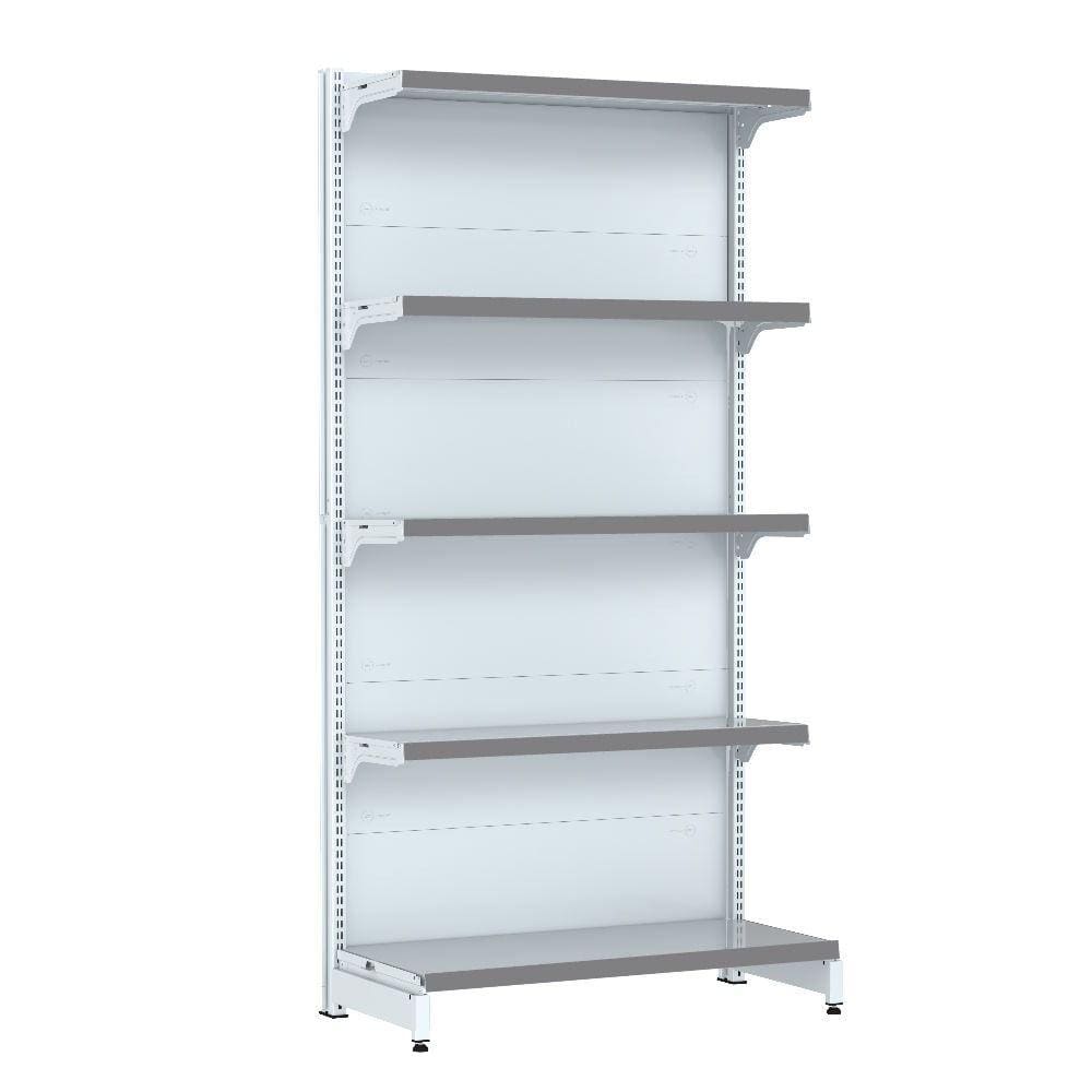 Gondola Parede 170 Fit Inicial Branco 5 Bandeja Pe Cinza