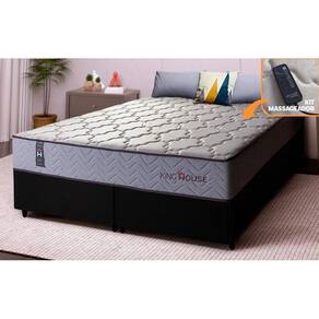 Conjunto Cama Box Magnético Casal Soft Relax Bege 138x188x63