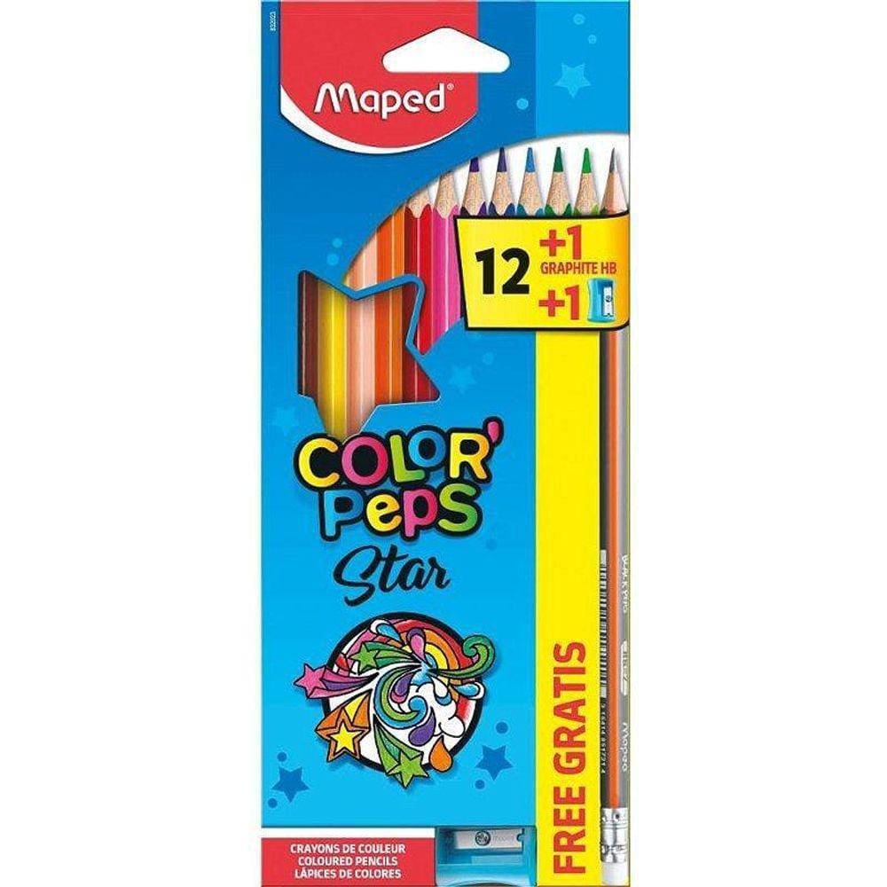 Lápis Triangular Preto - Mina Resistente - 12 Unidades