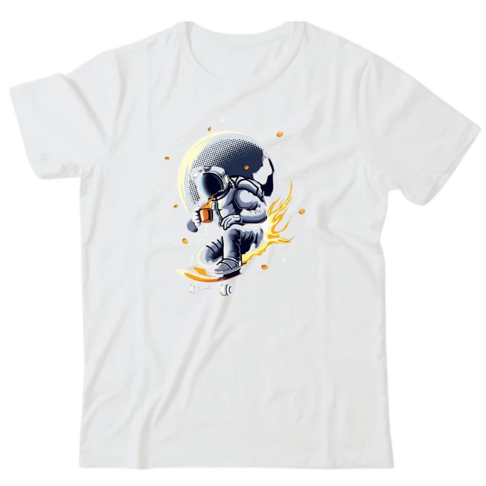 Camiseta algodão astronomia - Skate no espaço