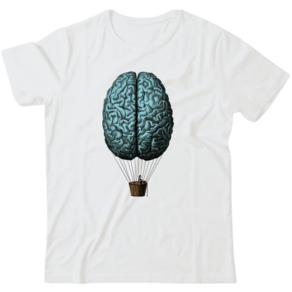 Camiseta ciência & tecnologia- Cerebro balão