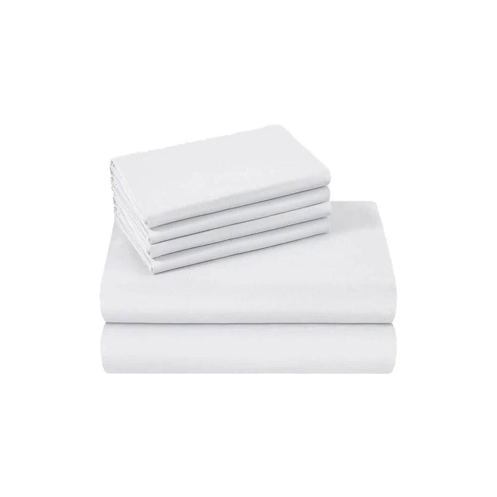 Kit 5 Lençois Plano Hotelaria Casal Deborah Têxtil 250cm x 250cm 80%Algodão 20%Poliester