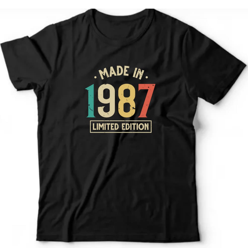 Camiseta algodão cronológicas- 1987 Limited Edition