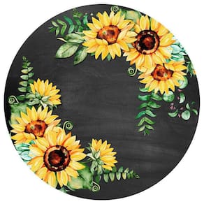 Painel Redondo 3D Sublimado Girassol Frd-160
