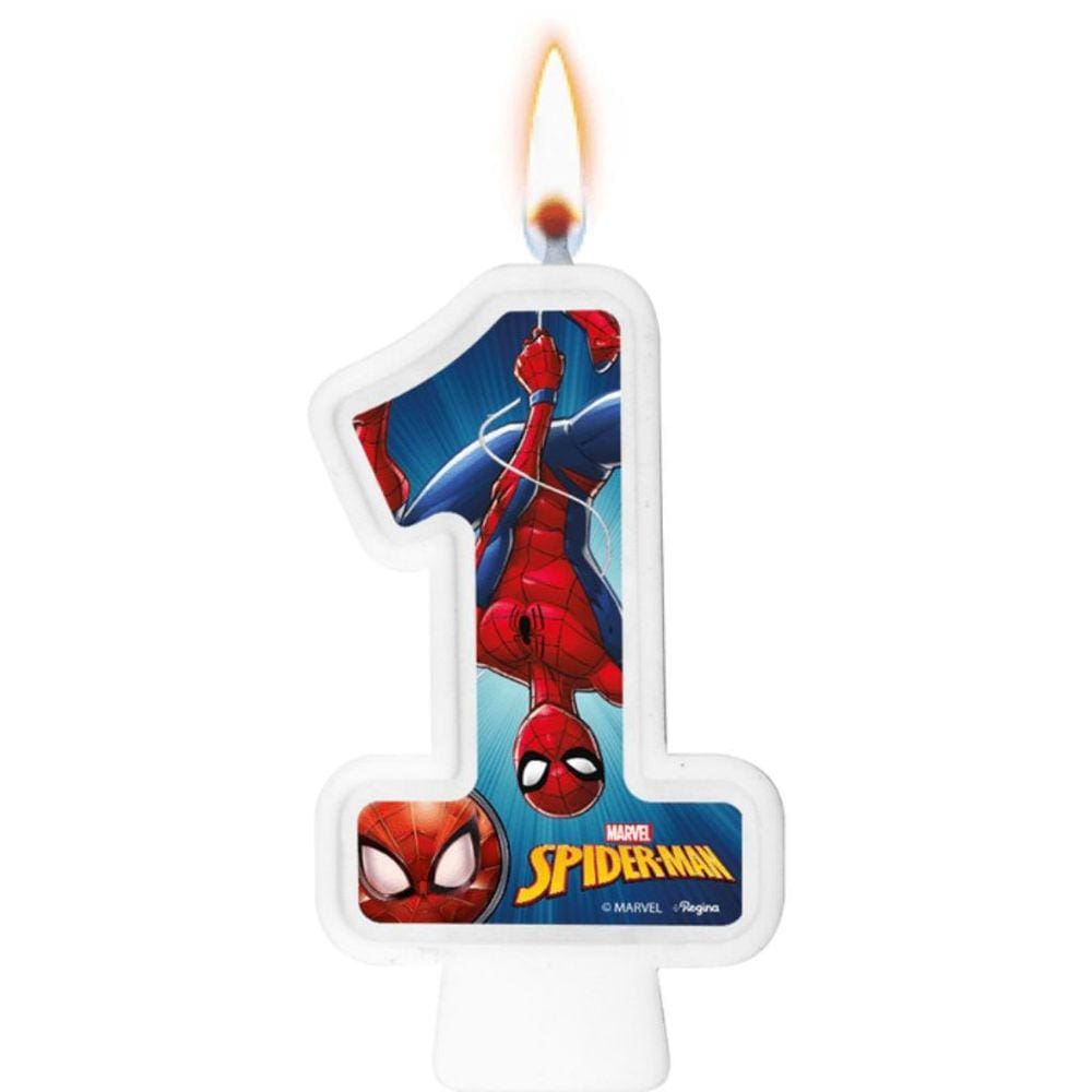 Vela Do Homem Aranha Número 1 - 8,5x6cm