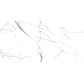 Porcelanato Carrara R53 53x106cm Caixa 2.23m² Branco Delta Cerâmica