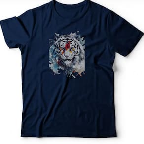 Camiseta algodão pets & natureza - White Tiger