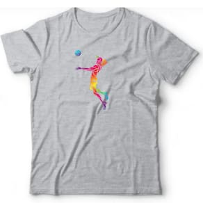 Camiseta algodão esportes - Jogador de vôlei