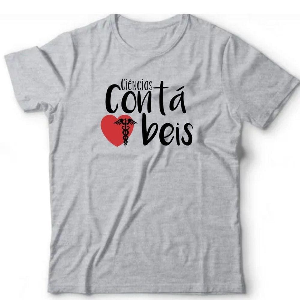 Camiseta algodão profissões - Ciências contábeis