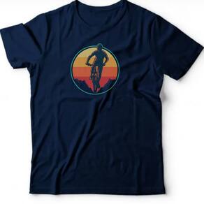 Camiseta algodão esportes - Sunset bike