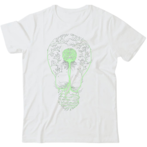 Camiseta ciência & tecnologia- Luz cerebro
