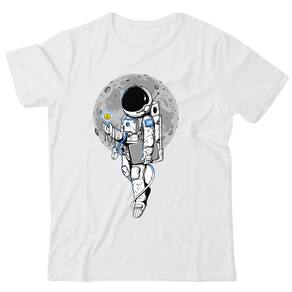 Camiseta algodão astronomia- Lua astronauta