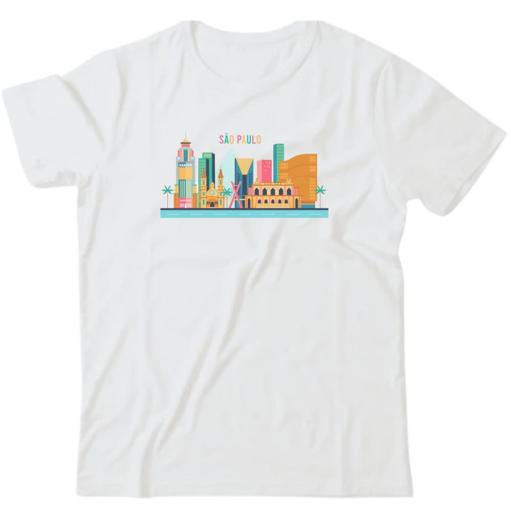 Camiseta algodão geografia- São Paulo