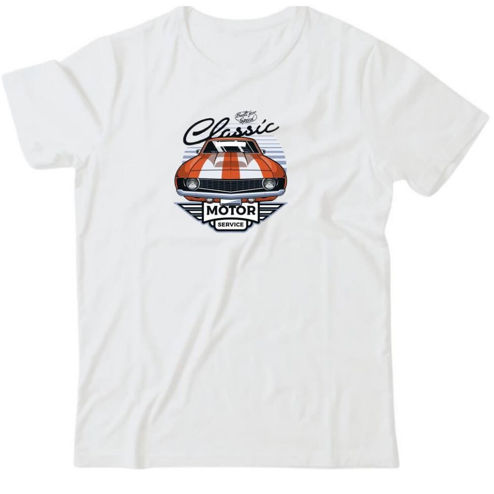 Camiseta algodão carros - Classic Motor Service