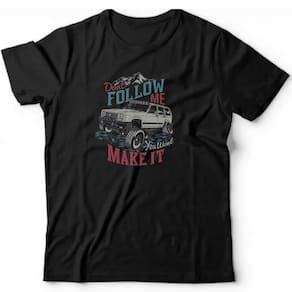 Camiseta algodão carros - Don`t follow me